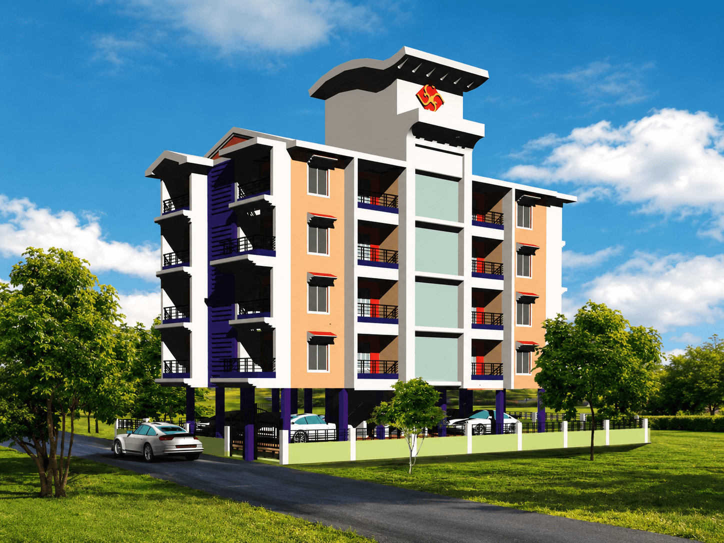 Architectural rendering of the Shobhangana residential development